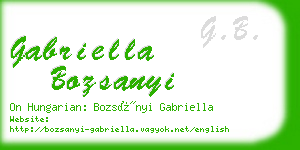 gabriella bozsanyi business card